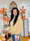Tan Leopard Bow Decor Split Cuff
Contrast Trim Sweater